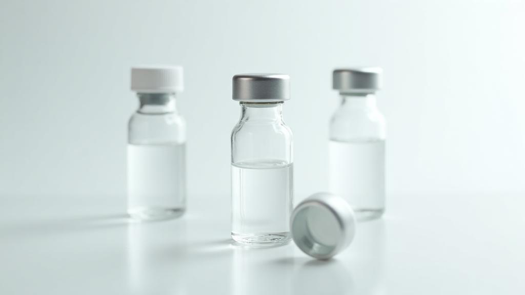 Peptide therapy vials in a clinical setting